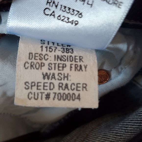 MOTHER Insider Crop Step Fray Jeans Speed Racer Size 26 - Picture 13 of 15